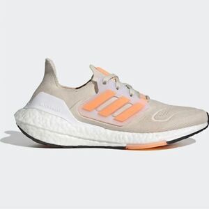 Adidas Ultra Boost  Ultraboost 22  White Running Womens 10 Medium GX6666 Orange